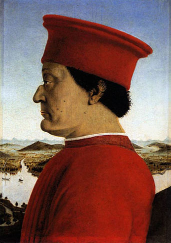 Пьеро делла Франческа. Портрет Федерико да Монтефелтро.