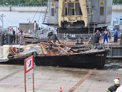 Прекращено уголовное дело о столкновении катера и баржи в Москве, унесшем 9 жизней