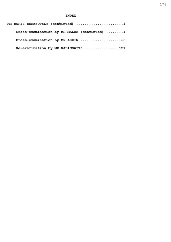 Стенограмма процесса "Березовский vs Абрамович" (17 октября 2011 года, день десятый)