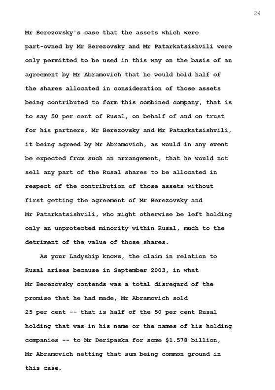 Стенограмма процесса "Березовский vs Абрамович" (3 октября 2011 года, день первый)