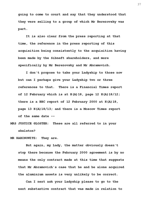 Стенограмма процесса "Березовский vs Абрамович" (3 октября 2011 года, день первый)