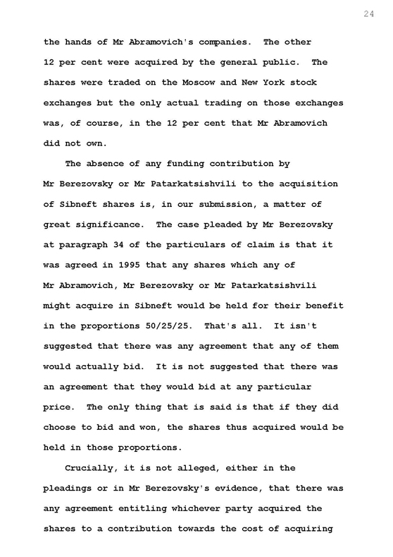 Стенограмма процесса "Березовский vs Абрамович" (4 октября 2011 года, день второй)