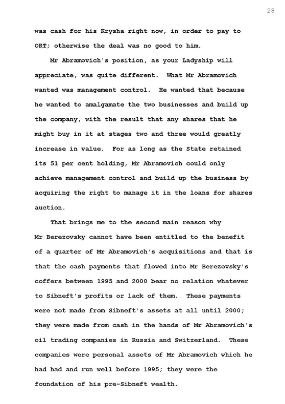 Стенограмма процесса "Березовский vs Абрамович" (4 октября 2011 года, день второй)