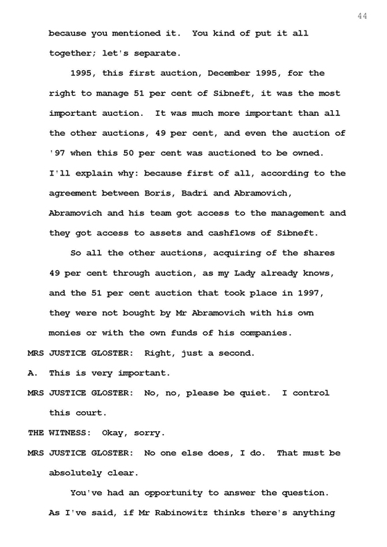 Стенограмма процесса "Березовский vs Абрамович" (19 октября 2011 года, день двенадцатый)