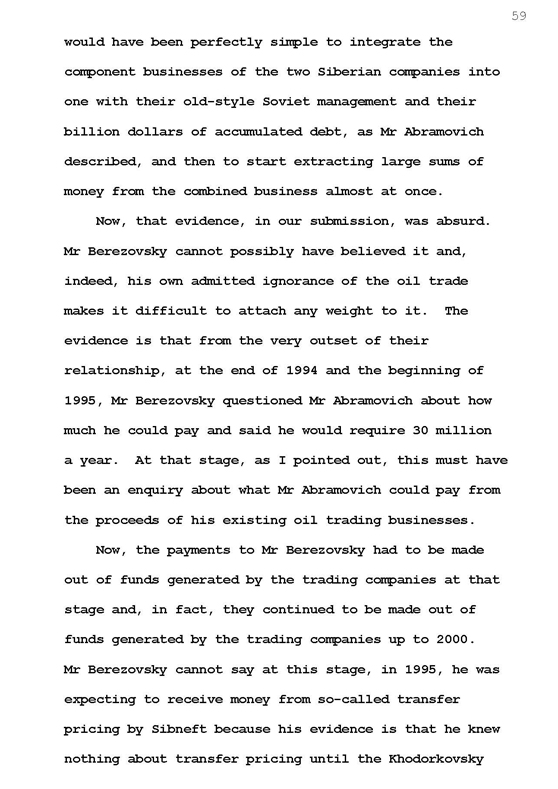 Стенограмма процесса "Березовский vs Абрамович" (19 декабря 2011 года, день тридцать девятый)