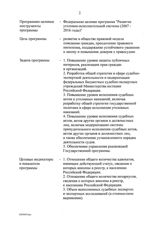 Государственная программа Российской Федерации "Юстиция"