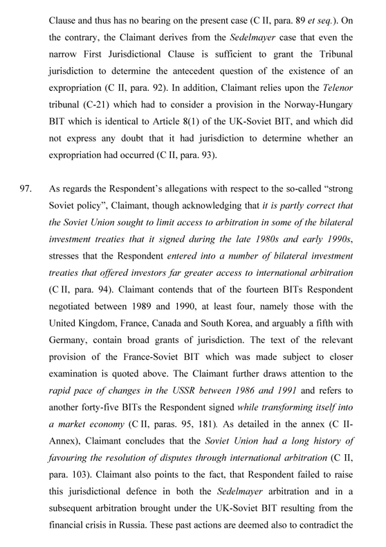 RosInvestCo UK Ltd. v. Российская федерация