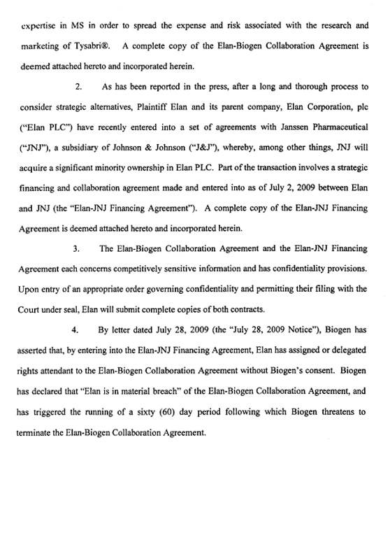 Elan Pharma International Ltd. v. Biogen Inc.