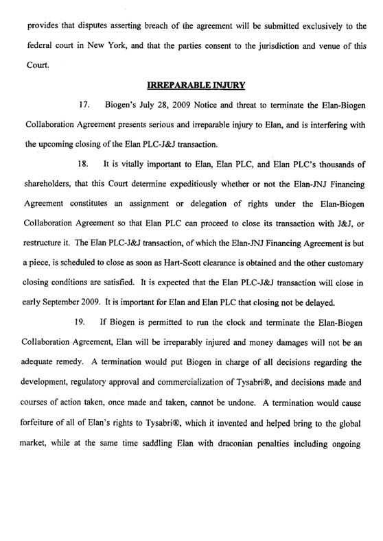 Elan Pharma International Ltd. v. Biogen Inc.