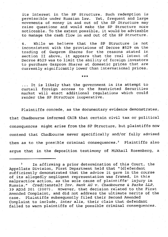 Creditanstalt v. Chadbourne & Parke