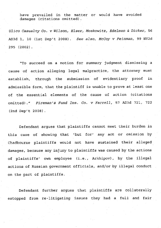 Creditanstalt v. Chadbourne & Parke