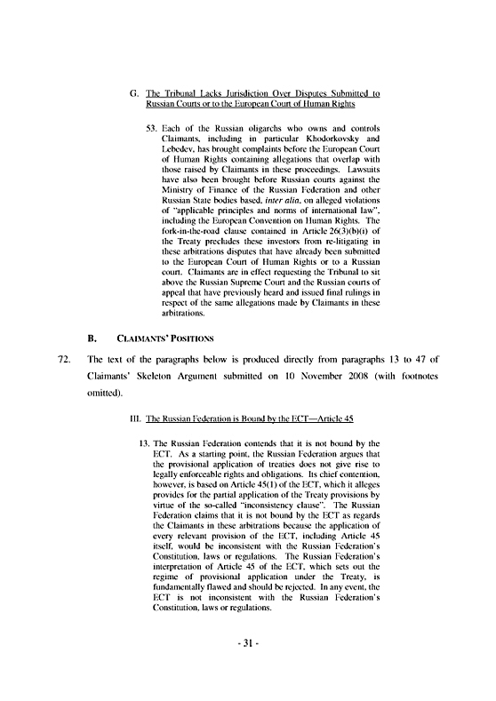 Yukos Universal Ltd. v. Российская Федерация