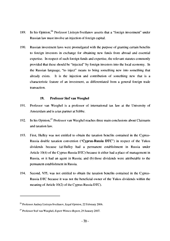 Yukos Universal Ltd. v. Российская Федерация