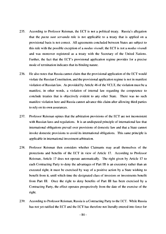 Yukos Universal Ltd. v. Российская Федерация