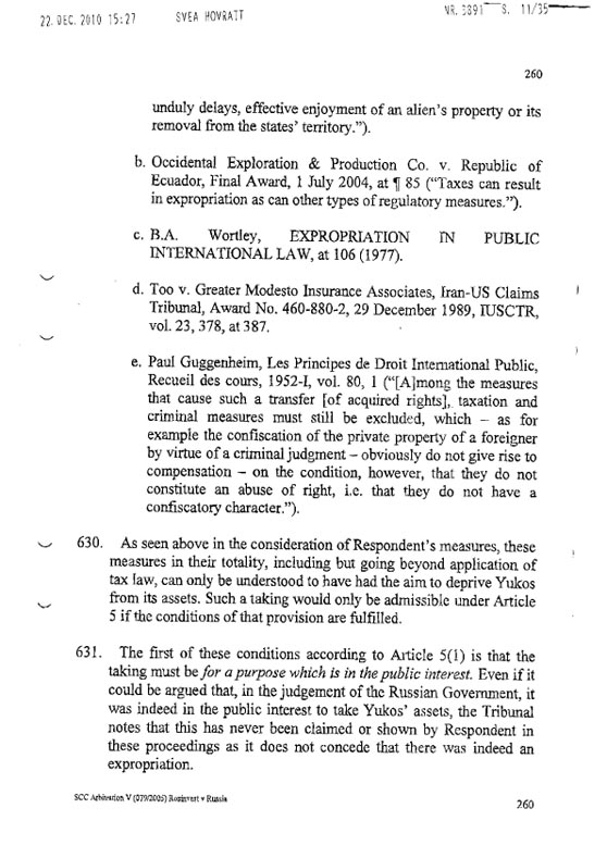 RosInvestCo UK Ltd. v. Российская федерация