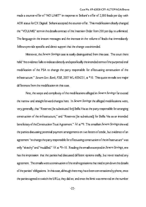 CX Digital Media, Inc. v. Smoking Everywhere, Inc., (S.D. Fla. Mar. 23, 2011)